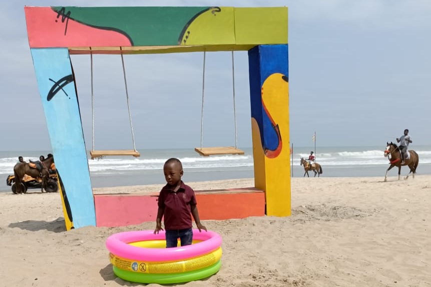 child on beach